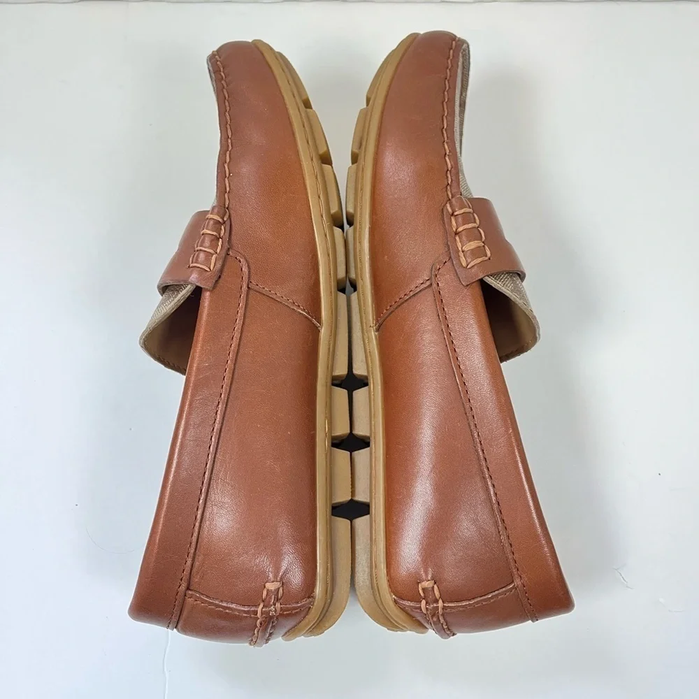 Coach Men's Brown Signature Driver Loafer Shoes 7D